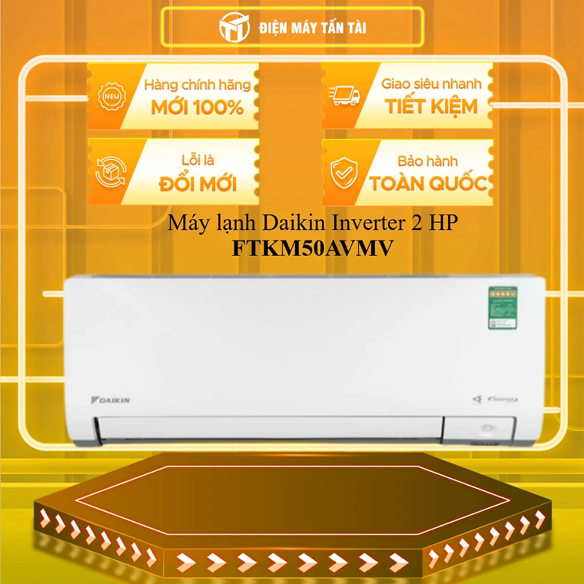FTKM50AVMV - Máy lạnh Daikin Inverter 2 HP FTKM50AVMV - HÀNG CHÍNH HÃNG - GIAO HCM