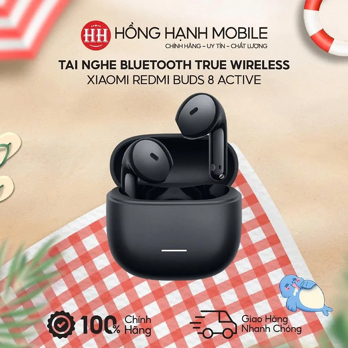 Tai Nghe Bluetooth True Wireless Xiaomi Redmi Buds 8 Active - Hàng Chính Hãng